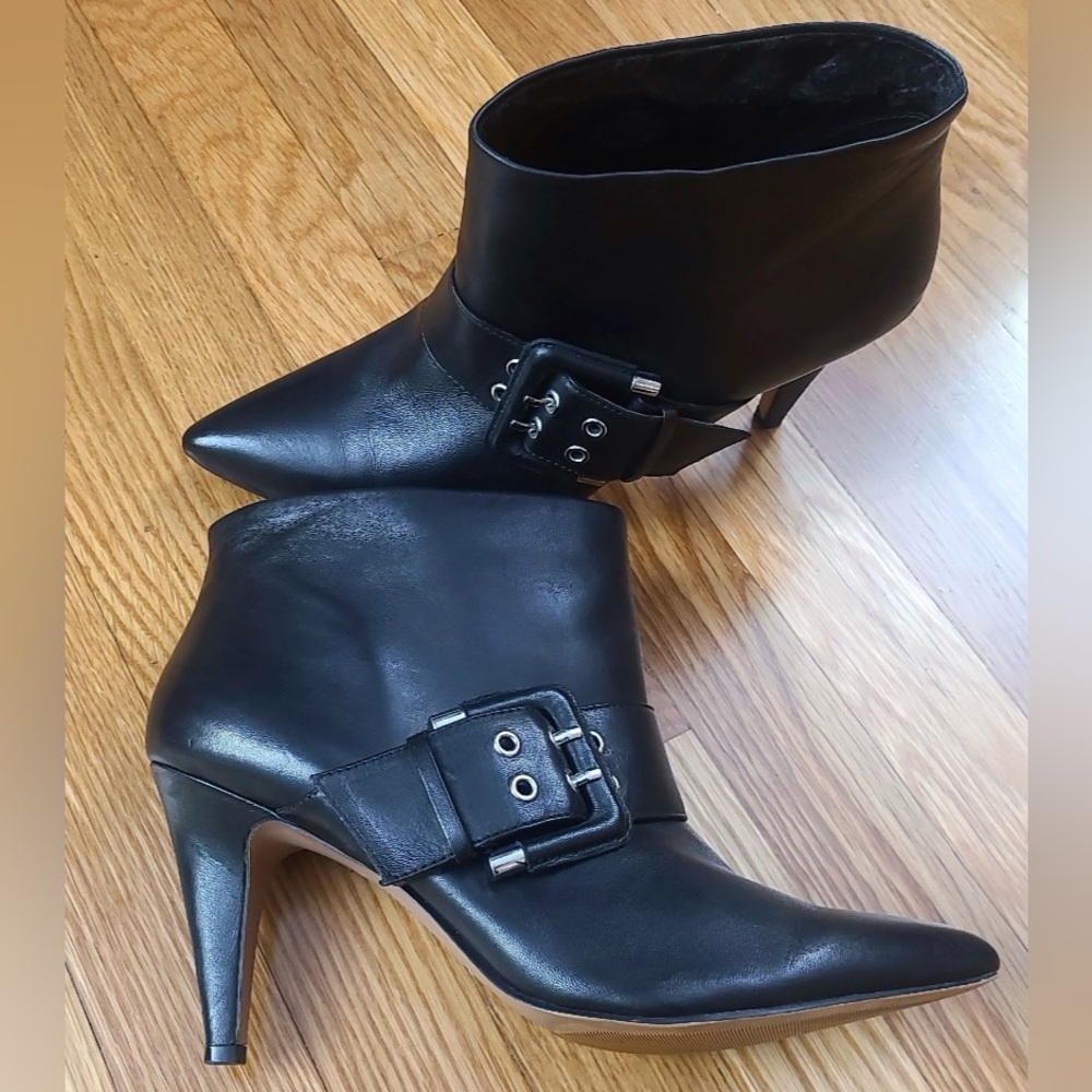 Black Nine West Stiletto Heeled Booties